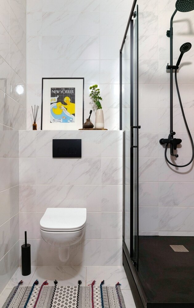 Фотография: Ванная в стиле Скандинавский, Современный, Эклектика, Винтажный, Малогабаритная квартира, Квартира, Проект дня, Санкт-Петербург, Монолитный дом, 1 комната, до 40 метров, Анна Пелипчук – фото на INMYROOM Фотография: Ванная в стиле Скандинавский, Современный, Эклектика, Винтажный, Малогабаритная квартира, Квартира, Проект дня, Санкт-Петербург, Монолитный дом, 1 комната, до 40 метров, Анна Пелипчук – фото на INMYROOM