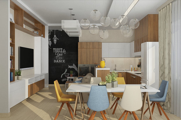 Фото из портфолио Таунхаус для молодой семьи – фотографии дизайна интерьеров на INMYROOM