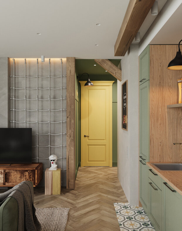 Фотография: Гостиная в стиле Современный, Эклектика, Квартира, Проект дня, Москва, 1 комната, 40-60 метров, современный с элементами эклектики, фото интерьера, дизайн интерьера фото – фото на INMYROOM