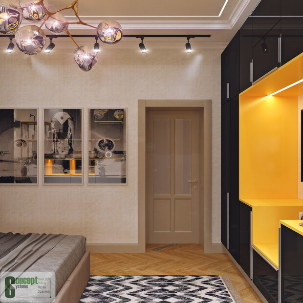 Фото из портфолио Проект дома  Урбан-вилла 2 этаж – фотографии дизайна интерьеров на INMYROOM