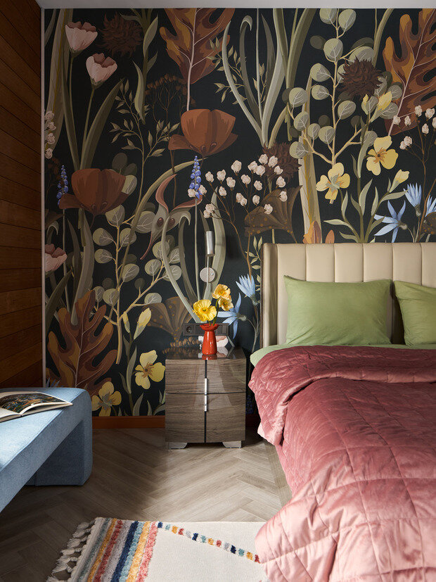 Фотография: Спальня в стиле Современный, Дом, Проект дня, Дом и дача, Ленинградская область, 3 комнаты, Более 90 метров, Индивидуальный проект, эклектика с элементами современного, Алена Донцова – фото на INMYROOM