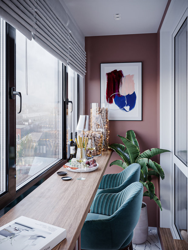 Фотография: Балкон в стиле Современный, Квартира, Проект недели, Санкт-Петербург, 3 комнаты, 60-90 метров, KS Interiors – фото на INMYROOM