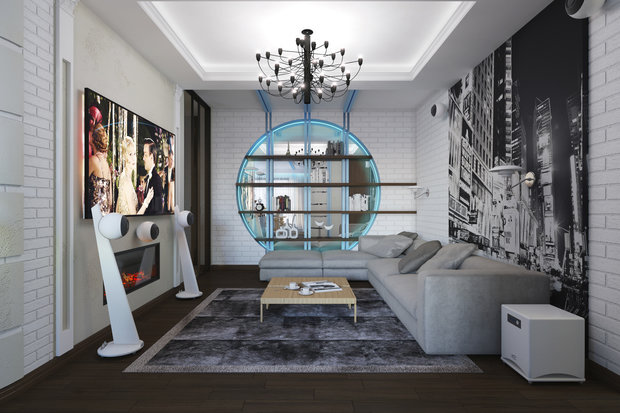 Фото из портфолио Дизайн и ремонт квартиры на ул. Маршала Конева — Бродвейская эклектика  – фотографии дизайна интерьеров на INMYROOM