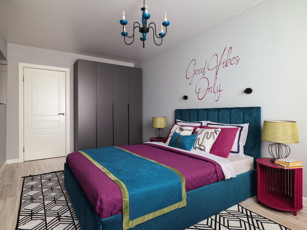 Фотография: Спальня в стиле Скандинавский, Современный, Малогабаритная квартира, Квартира, Проект дня, Санкт-Петербург, Монолитный дом, 1 комната, до 40 метров, Александра Войнова, современный с элементами эклектики – фото на INMYROOM