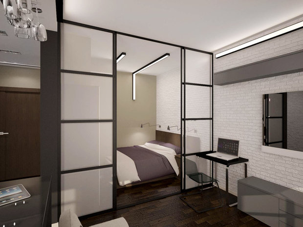 Фотография: Спальня в стиле Лофт – фото на INMYROOM