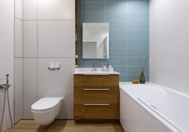 Фотография: Ванная в стиле Современный, Квартира, Проект недели, Новосибирск, Мария Зайцева, 3 комнаты, 60-90 метров – фото на INMYROOM