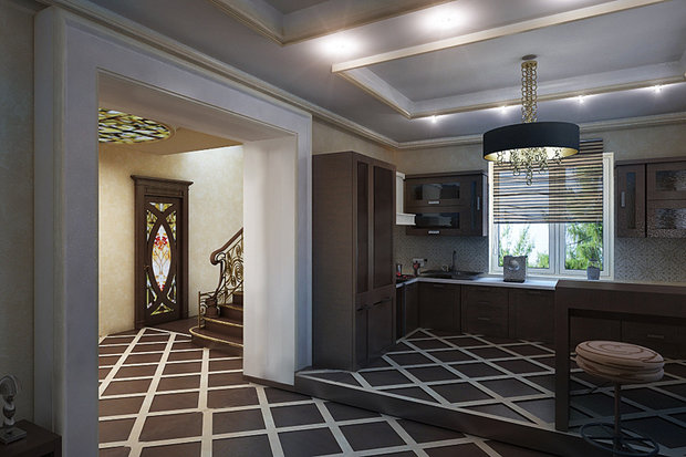 Фото из портфолио гостиная в частном доме  – фотографии дизайна интерьеров на INMYROOM