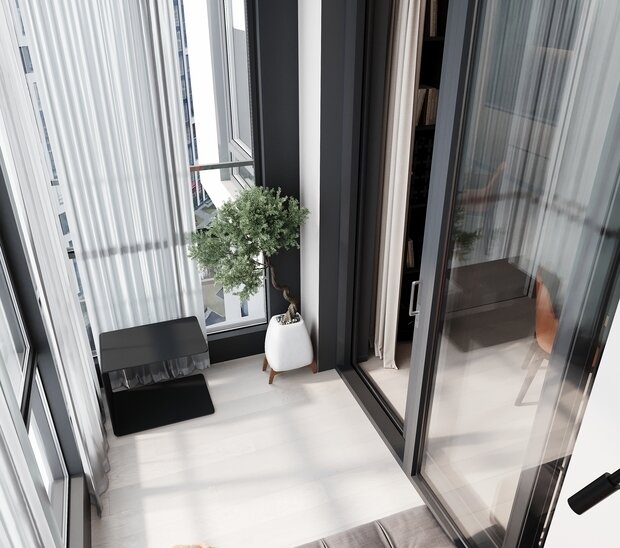 Фотография: Балкон в стиле Современный, Лофт, Квартира, Проект недели, Санкт-Петербург, 4 и больше, Более 90 метров, Студия 20:18 – фото на INMYROOM