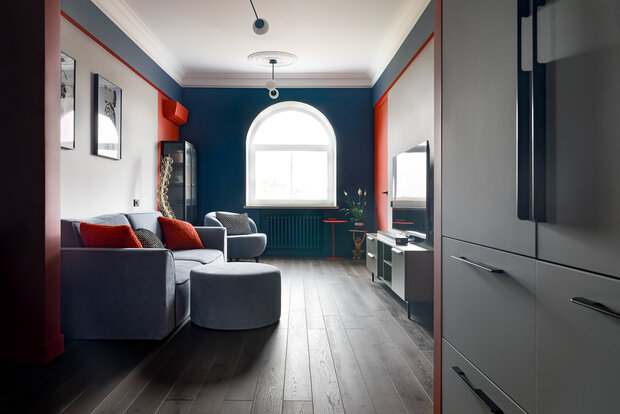 Фотография: Кухня и столовая в стиле Современный, Квартира, Проект дня, Москва, Сталинка, Кирпичный дом, 4 и больше, Более 90 метров, Марина Рукавишникова – фото на INMYROOM