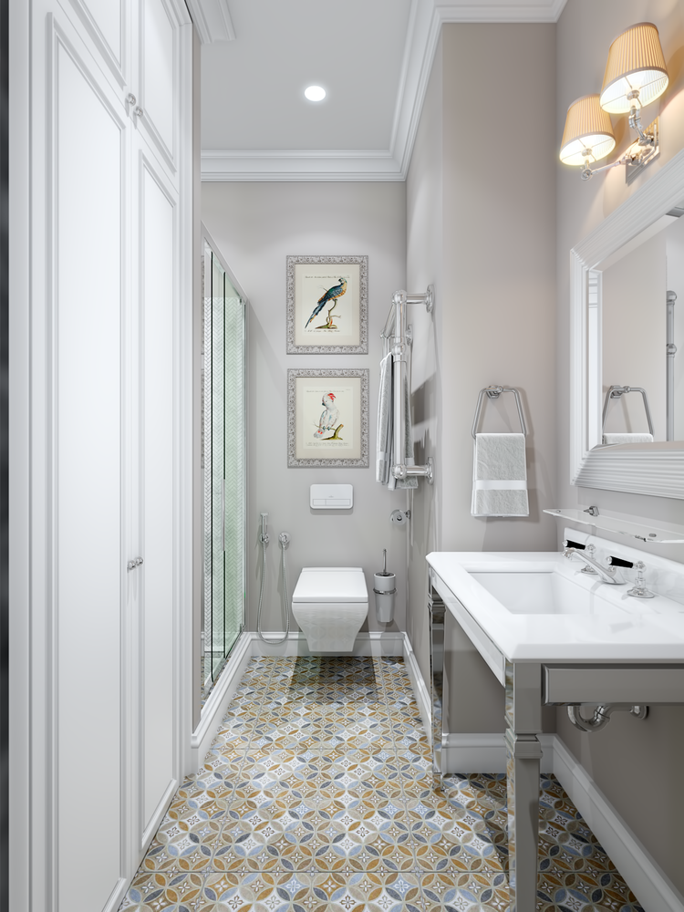 Фотография: Ванная в стиле Классический, Квартира, Проект недели, Санкт-Петербург, 3 комнаты, Более 90 метров, Монолитно-кирпичный, Студия элитного жилья Александра Акименкова – фото на INMYROOM Фотография: Ванная в стиле Классический, Квартира, Проект недели, Санкт-Петербург, 3 комнаты, Более 90 метров, Монолитно-кирпичный, Студия элитного жилья Александра Акименкова – фото на INMYROOM