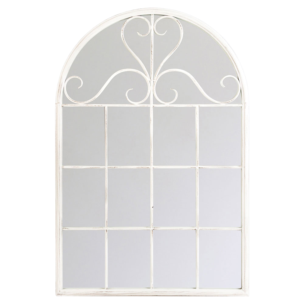 Настенное зеркало Венсен белого цвета