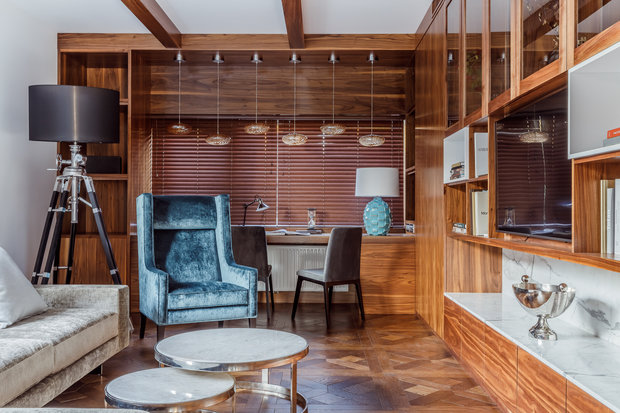 Фотография: Кабинет в стиле Классический, Современный, Эклектика, Дом, Проект дня, Дом и дача, 4 и больше, Более 90 метров, Эксклюзивные проекты, Chado – фото на INMYROOM