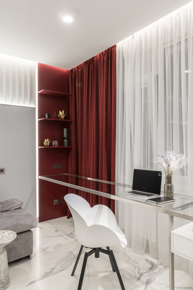 Фотография: Кабинет в стиле Современный, Минимализм, Квартира, Проект дня, Ростов-на-Дону, 2 комнаты, 40-60 метров, Татьяна Митева – фото на INMYROOM