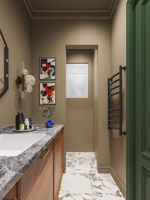 Фотография: Ванная в стиле Современный, Эклектика, Квартира, Проект дня, Москва, Сталинка, 4 и больше, 60-90 метров, Марина Ярмаркина – фото на INMYROOM