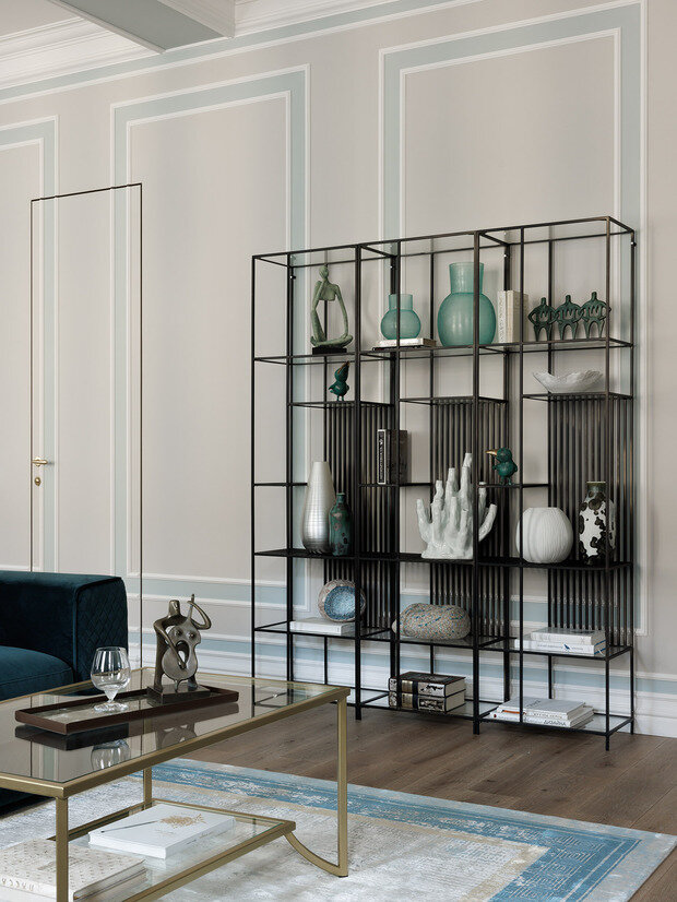 Фотография: Гостиная в стиле Классический, Современный, Квартира, Проект дня, Санкт-Петербург, Кирпичный дом, Более 90 метров, современный с элементами классики и роскоши, Наталия Шмидт – фото на INMYROOM