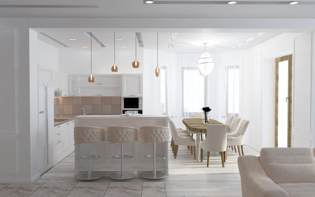 Фото из портфолио Дизайн проект коттеджа в Михайловке – фотографии дизайна интерьеров на INMYROOM