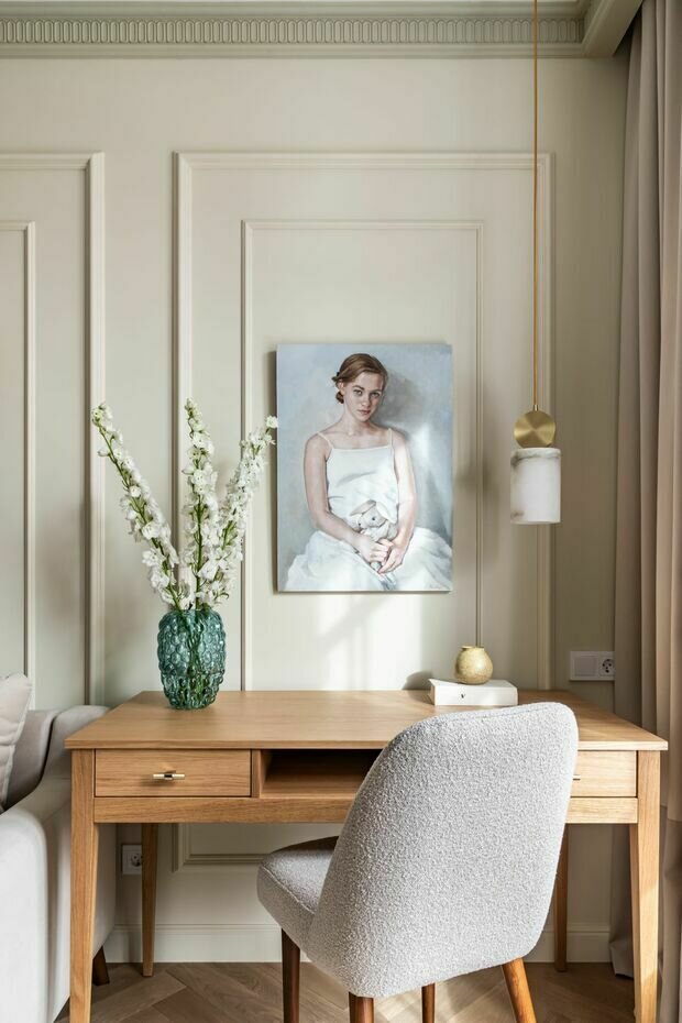 Фотография: Кабинет в стиле Современный, Классический, Квартира, Проект дня, Москва, 3 комнаты, 60-90 метров, Наташа Седова – фото на INMYROOM