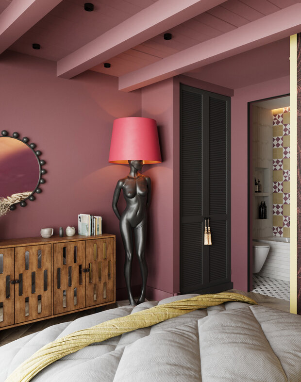 Фотография: Спальня в стиле Современный, Эклектика, Квартира, Проект дня, Москва, 1 комната, 40-60 метров, современный с элементами эклектики, фото интерьера, дизайн интерьера фото – фото на INMYROOM