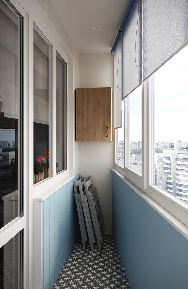 Фотография: Балкон в стиле Современный, Эклектика, Квартира, Проект дня, Москва, Ирина Собыленская, П-44, Панельный дом, 2 комнаты, 40-60 метров, Винтажный – фото на INMYROOM