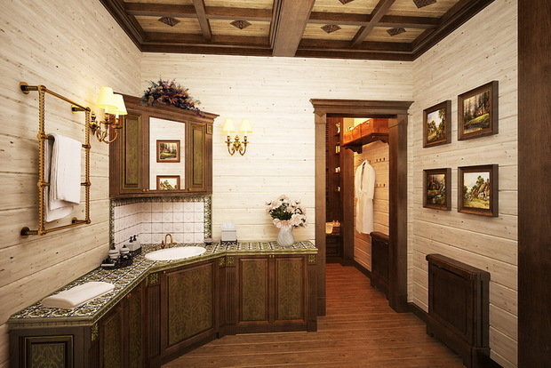 Фото из портфолио Деревянный дом с изразцами – фотографии дизайна интерьеров на INMYROOM