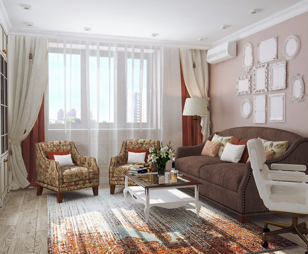 Фотография: Гостиная в стиле Прованс и Кантри – фото на INMYROOM