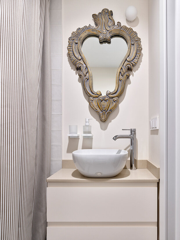 Фотография: Ванная в стиле Скандинавский, Эклектика, Квартира, Проект дня, Санкт-Петербург, Кирпичный дом, 1 комната, Николай Банников, эклектика с элементами эко и современного стиля, Алена Дорофеева – фото на INMYROOM