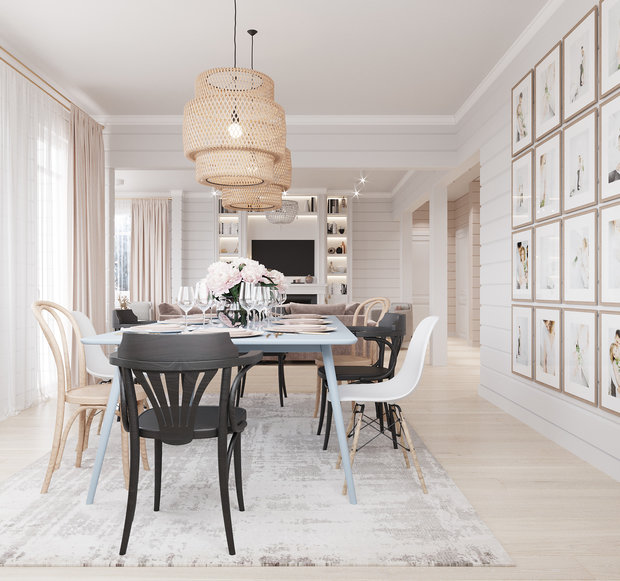 Фотография: Кухня и столовая в стиле Эклектика, Современный, Дом, Проект недели, Санкт-Петербург, Дом и дача, Елена Иванова, 4 и больше, Более 90 метров – фото на INMYROOM