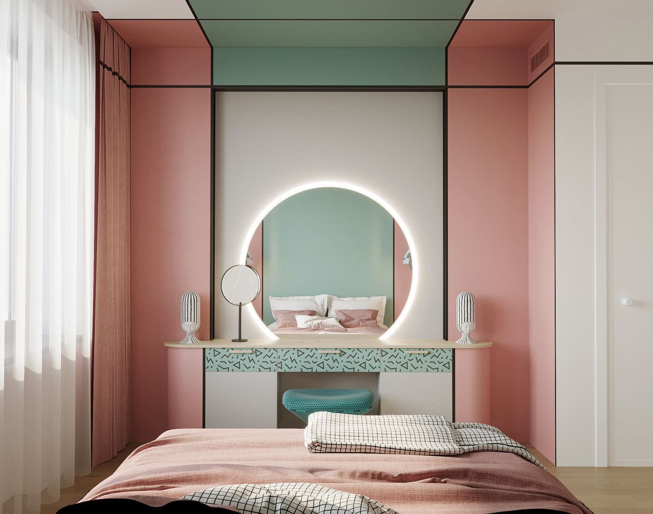 Фотография: Спальня в стиле Современный, Эклектика, Квартира, Проект недели, Estima, Монолитный дом, Дарья Василькова, 3 комнаты, 60-90 метров, Art Group – фото на INMYROOM