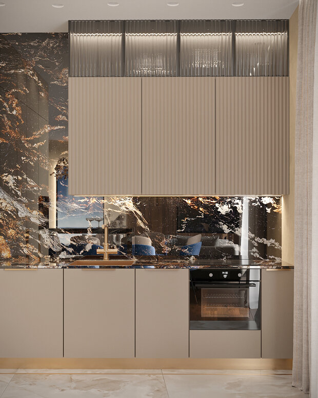 Фото из портфолио Дизайн интерьера квартиры в ЖК «Champine (Шампайн)» в стиле современная классика – фотографии дизайна интерьеров на INMYROOM