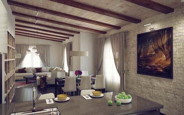 Фото из портфолио Квартира с мансардной крышей – фотографии дизайна интерьеров на INMYROOM