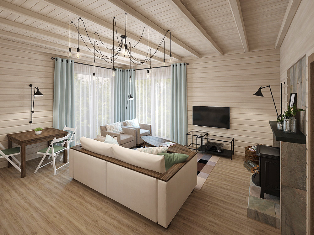 Фото из портфолио Декорирование деревянного коттеджа – фотографии дизайна интерьеров на INMYROOM Фото из портфолио Декорирование деревянного коттеджа – фотографии дизайна интерьеров на INMYROOM