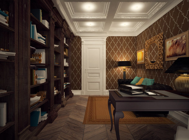 Фото из портфолио Кабинет – фотографии дизайна интерьеров на INMYROOM