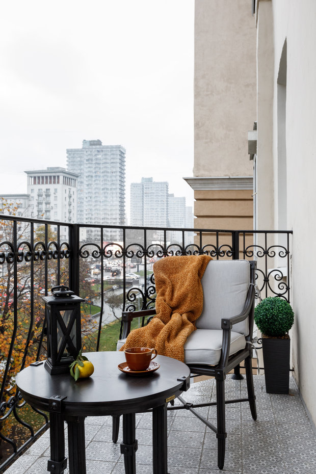 Фотография: Балкон в стиле Современный, Квартира, Проект недели, Москва, Кирпичный дом, 3 комнаты, 60-90 метров, Ольга Цурикова – фото на INMYROOM