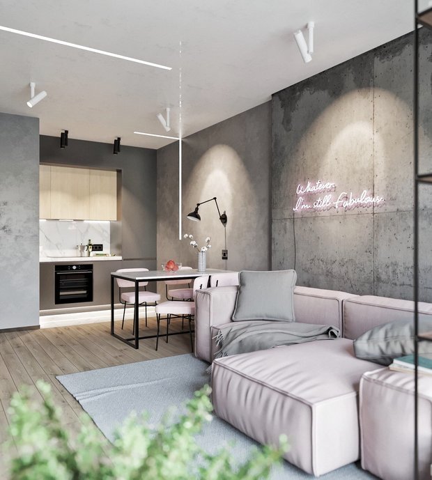 Фотография: Гостиная в стиле Лофт, Гид, Елена Иванова, Никита Зуб, Co:Interior, OM Design, энциклопедия_перепланировка, Cartelle Design, энциклопедия_интерьер, IN MY BOX, премия 2018 INMYROOM – фото на INMYROOM