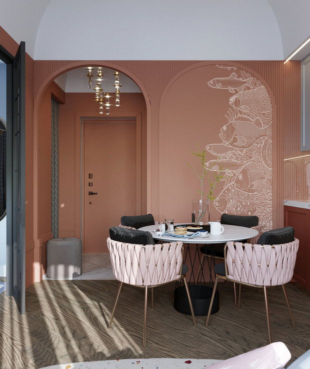 Фотография: Кухня и столовая в стиле Эклектика, Гид, интерьер квартиры для девушки, как оформить квартиру для девушки, Мария Полянская, ADI INTERIORS GROUP, АРИНА ТРОИЛОВА, Виктория Скоробогатько, Нина Иваненко – фото на INMYROOM