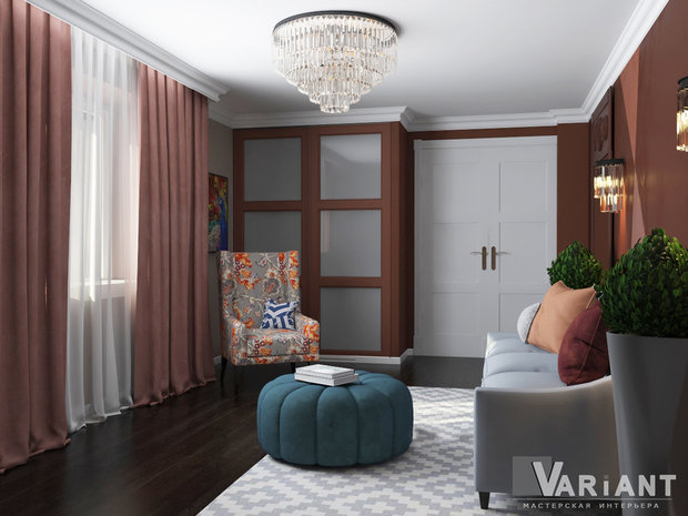 Фото из портфолио Гостиная в коралловом цвете – фотографии дизайна интерьеров на INMYROOM