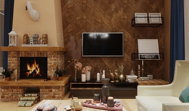 Фото из портфолио гостиная в стиле шале – фотографии дизайна интерьеров на INMYROOM