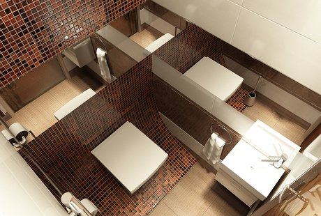 Туалет в стиле авангард