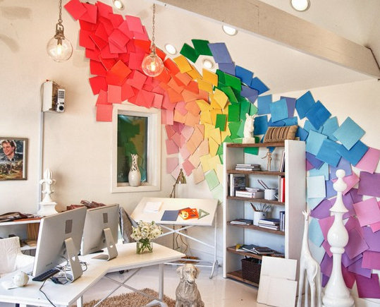 Фотография: Кабинет в стиле Современный, Декор интерьера, Декор дома, Цвет в интерьере, Обои – фото на INMYROOM