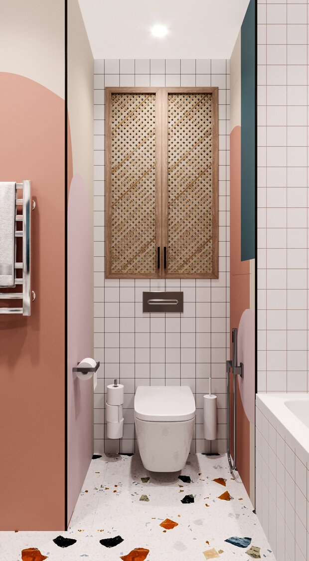 Фотография: Ванная в стиле Скандинавский, Современный, Эклектика, Квартира, Проект недели, Санкт-Петербург, 3 комнаты, Более 90 метров, VizDiz, Илона Ореховская – фото на INMYROOM