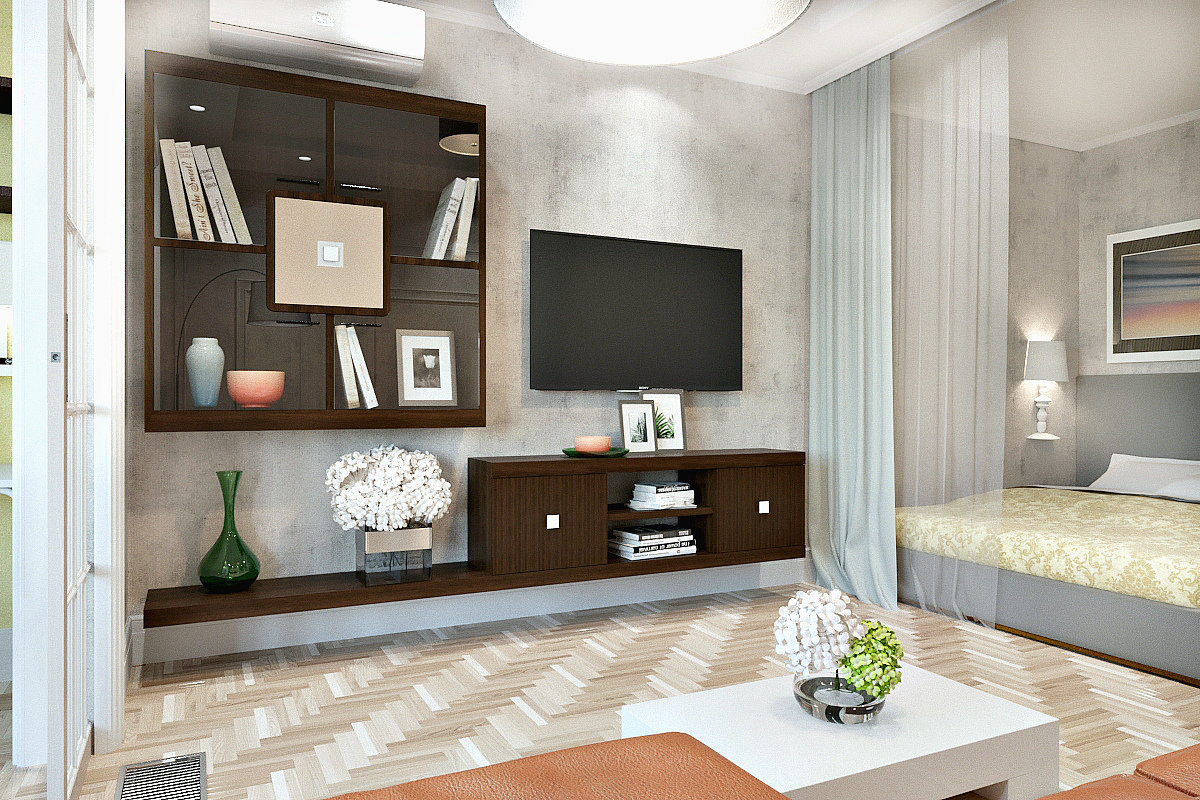 Фотография: Гостиная в стиле Современный, Квартира, Проект недели, Краснодар, Екатерина Кондратюк, Монолитный дом, 1 комната, 40-60 метров – фото на INMYROOM Фотография: Гостиная в стиле Современный, Квартира, Проект недели, Краснодар, Екатерина Кондратюк, Монолитный дом, 1 комната, 40-60 метров – фото на INMYROOM