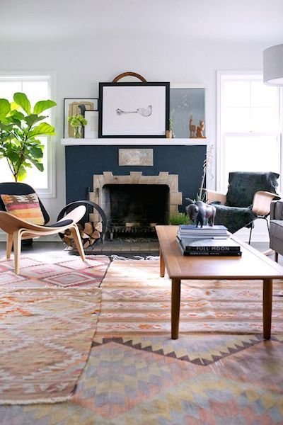 Фотография: Гостиная в стиле Скандинавский, Декор интерьера, Мебель и свет, Цвет в интерьере, Ковер – фото на INMYROOM