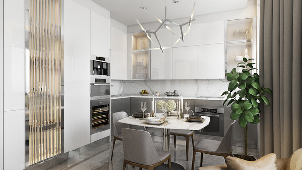 Фото из портфолио Фьюжн на Заозёрной – фотографии дизайна интерьеров на INMYROOM