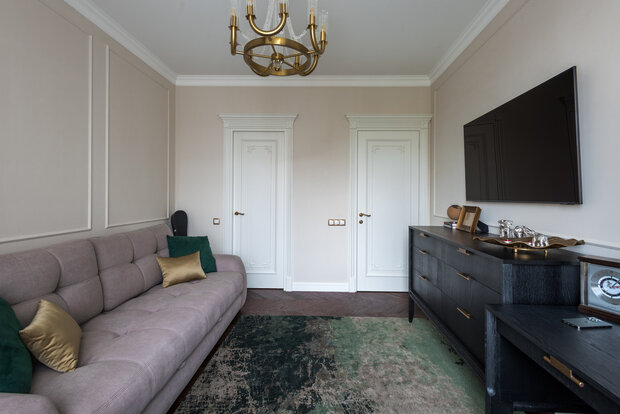 Фотография: Кабинет в стиле Классический, Современный, Квартира, Проект недели, Москва, 3 комнаты, 60-90 метров, Алина Роговская – фото на INMYROOM