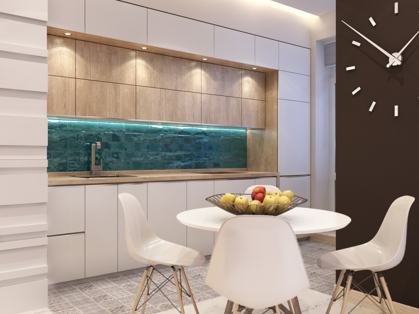 Фотография: Кухня и столовая в стиле Минимализм, Эко, Современный, Эклектика, Квартира, Проект недели, Монолитный дом, 3 комнаты, 60-90 метров, Москав, Liberta Interior, Инна Кликина – фото на INMYROOM Фотография: Кухня и столовая в стиле Минимализм, Эко, Современный, Эклектика, Квартира, Проект недели, Монолитный дом, 3 комнаты, 60-90 метров, Москав, Liberta Interior, Инна Кликина – фото на INMYROOM