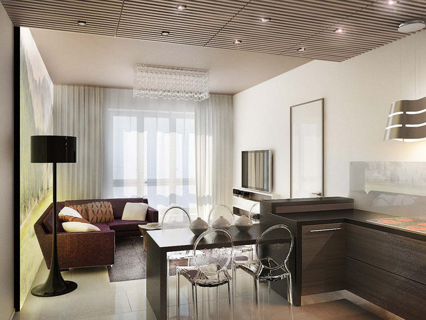 Фото из портфолио Дизайн апартаментов в стиле лофт – фотографии дизайна интерьеров на INMYROOM