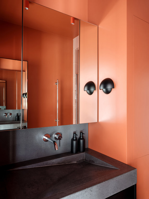 Фотография: Ванная в стиле Современный, Малогабаритная квартира, Квартира, Студия, Минимализм, Проект дня, Москва, Яна Волкова, до 40 метров – фото на INMYROOM