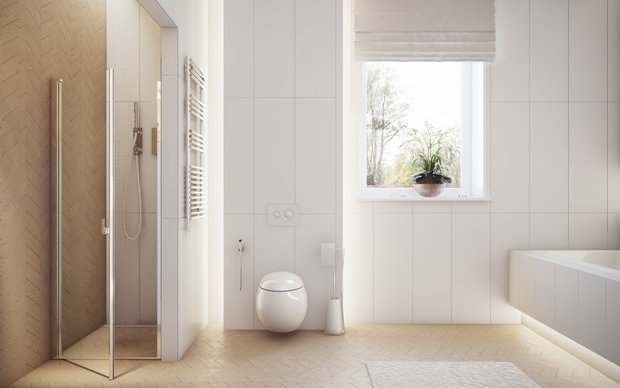 Фотография: Ванная в стиле Современный, Эко, Дом, Минимализм, Проект недели, Подмосковье, архитектурное бюро 108, Екатерина Грицан – фото на INMYROOM