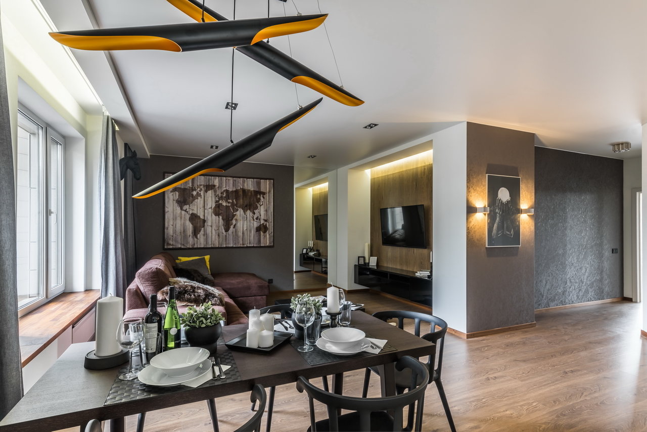 Фотография: Гостиная в стиле Современный, Квартира, Проект дня, Санкт-Петербург, новостройка, Монолитный дом, Арина Волкова, Андрей Белимов-Гущин, 2 комнаты, Более 90 метров – фото на INMYROOM Фотография: Гостиная в стиле Современный, Квартира, Проект дня, Санкт-Петербург, новостройка, Монолитный дом, Арина Волкова, Андрей Белимов-Гущин, 2 комнаты, Более 90 метров – фото на INMYROOM