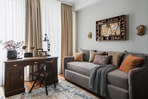 Фотография: Кабинет в стиле Классический, Квартира, Проект недели, Москва, Лидия Большакова, NW-Interior, 4 и больше, Более 90 метров – фото на INMYROOM